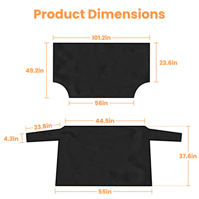 1Set Magnetic Car Windshield Cover Front Rear Car Windshield Protector Against Snow Sun Dirt Leaves Fit For All Cars Oxford Fabric Waterproof Heat - Resistant - 5 - cjdropshipping