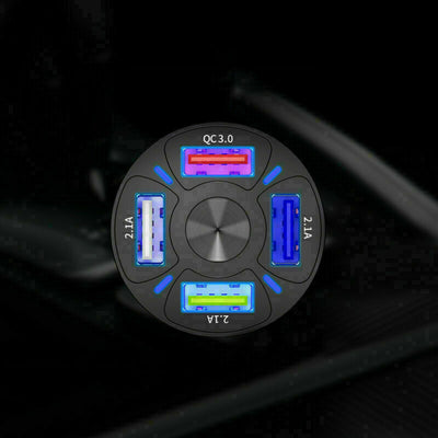 In - Car 4Ports USB Car Charge 45W Mini Fast Charging For Phone Charger Adapter - 5 - CJ