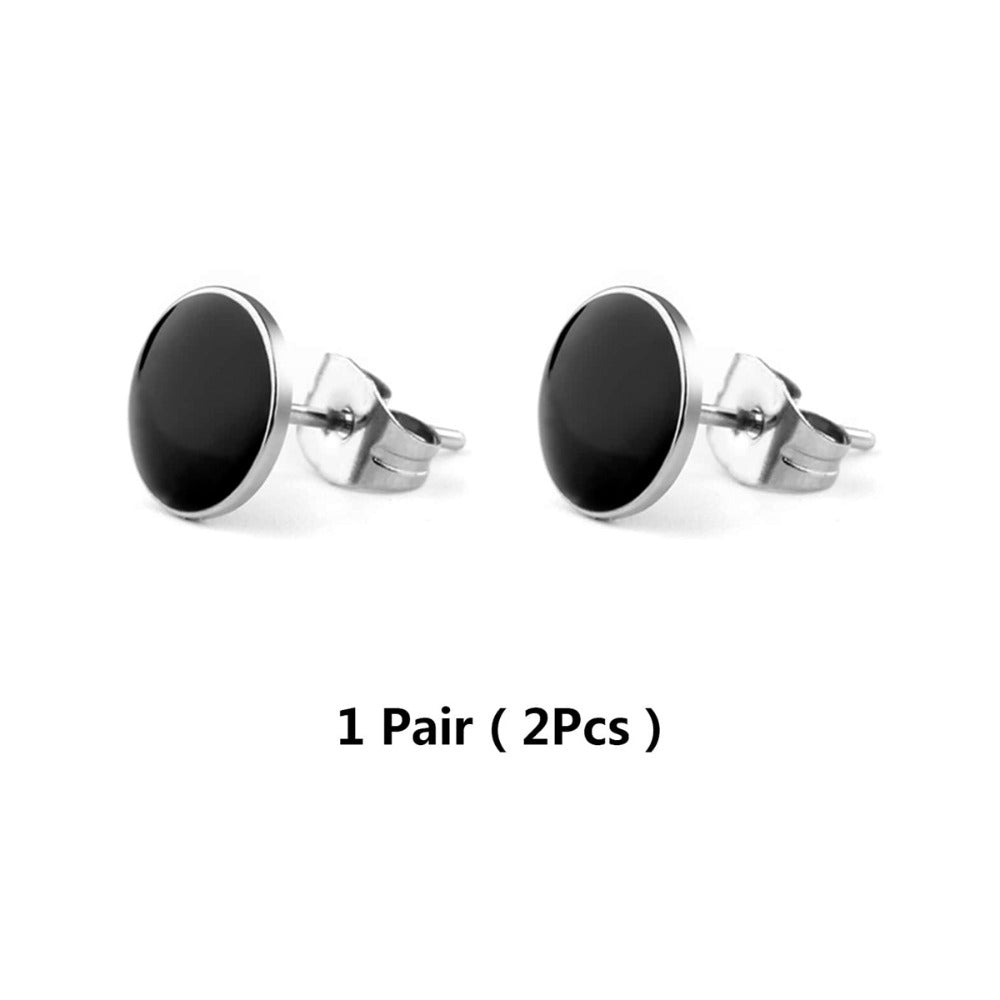 1 Pair Of Pierced Earrings For Men And Women Punk Stainless Steel Earrings Hip Hop Fashion Earrings Party Date Holiday Gifts - 5 - CJ