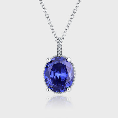 Ocean Heart Necklace Crystal Blue Collar Chain Girl - 4 - CJ