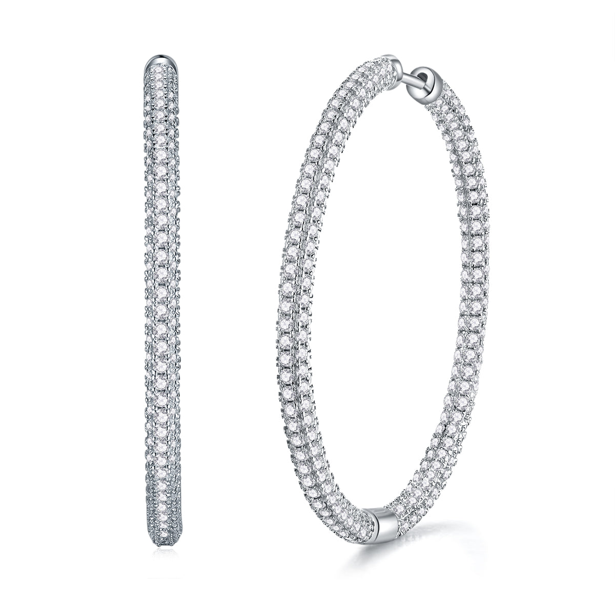 1Light Coco Luxury Fashion Diamond Earrings Stud Set With Mosan Diamond Silver Ornaments Prohibit TikTok sales - 5 - CJ