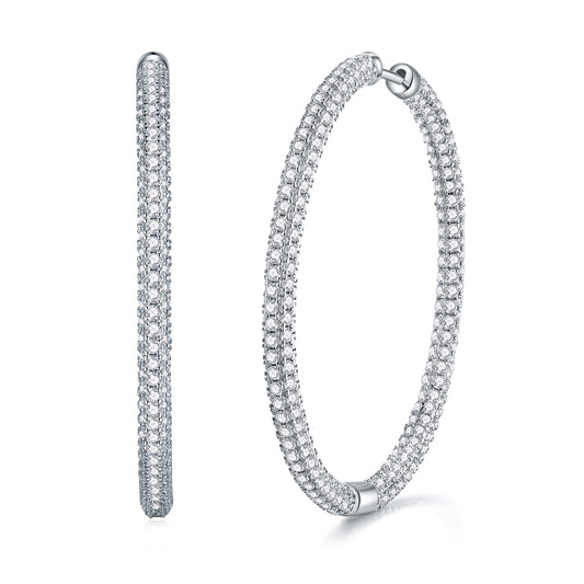 1Light Coco Luxury Fashion Diamond Earrings Stud Set With Mosan Diamond Silver Ornaments Prohibit TikTok sales - 5 - CJ