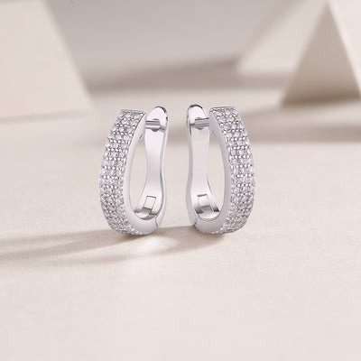 1Slow Pace Diamond Set Moissanite Silver Earrings Luxury Fashion Diamond Earrings Stud Earrings Prohibit TikTok sales - 5 - CJ