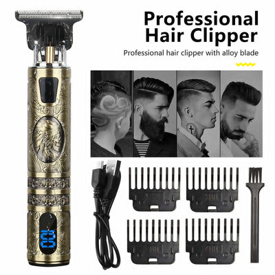 Beard Trimmer Hair Clippers Cordless Hair Cutting Kit Barber Shaving Machine For Men USB Rechargeable - 5 - CJ