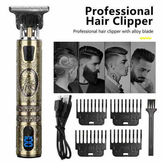 Beard Trimmer Hair Clippers Cordless Hair Cutting Kit Barber Shaving Machine For Men USB Rechargeable - 5 - CJ