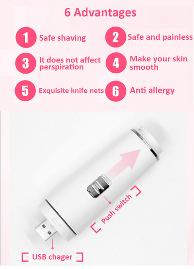 4 In 1 Facial Eyebrow Hair Epilator Remover Tool Device Painless Electric Shaver For Women - 5 - CJ