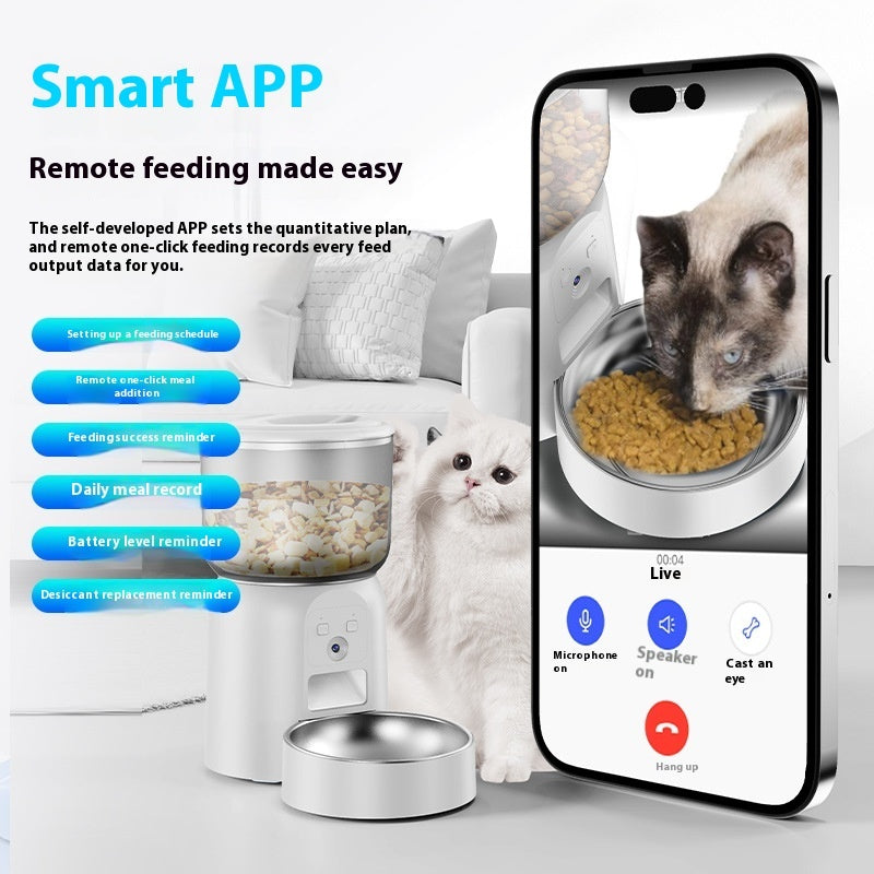 PET Intelligence Automatic Pet Feeder Monitoring Timing Moisture - proof - 0 - CJ