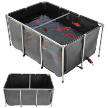 Canvas Fish Pond Above Ground Koi Tank 270 Gal With Clear Viewing Panel - 5 - CJ