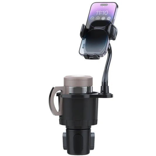 2 In 1 Car Cup Phone Holder Automotive Drink Holder With 360Rotating Gooseneck Phone Mount Adjustable Base Fit For Most Phones Cups Vehicles - 5 - cjdropshipping