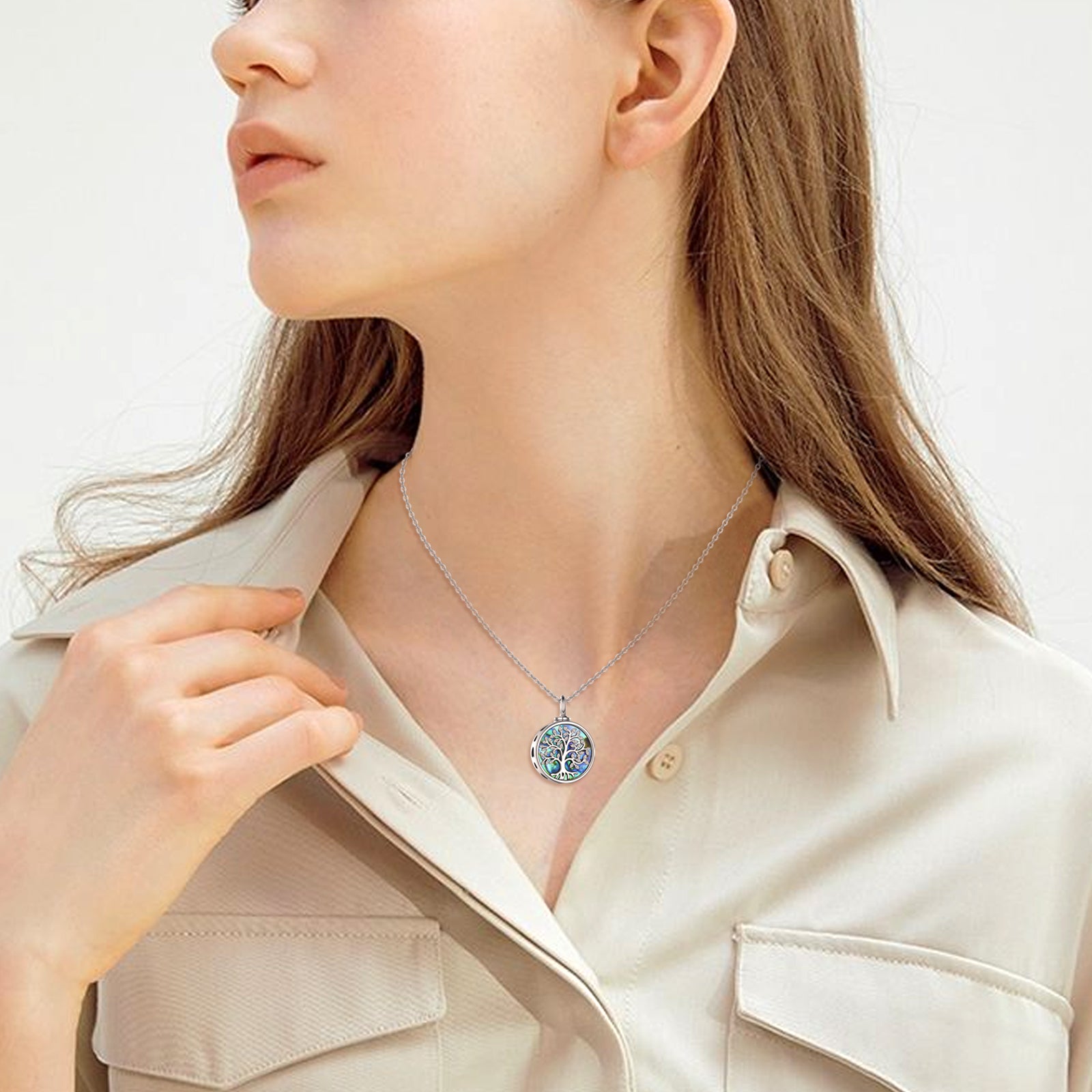 Sterling Silver Tree of Life Urn Necklaces for Ashes Cremation Jewelry - 5 - cjdropshipping