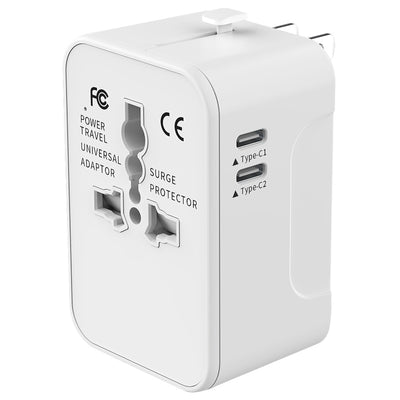 Travel Adapter Worldwide All In One International Power Adapter Universal Adapter Plug With 2.1A Dual USB Charging Ports For Asia Europe UK AUS And USA - 5 - CJ