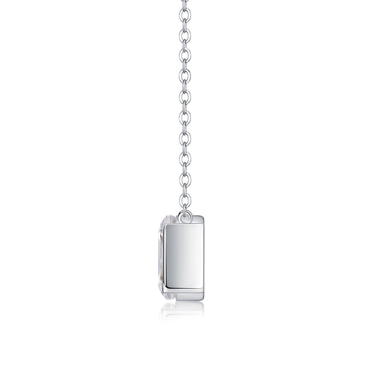 1The Brilliance In A Small Space - A Fashionable Jewelry Pendant Set With Moissanite S925 Sterling Silver And Platinum - plated Diamond, Moissanite Silver Jewelry Prohibit TikTok sales - 5 - cj