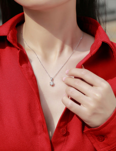 Breeze Dance - Affordable Diamond Jewelry Necklace Pendant Set With 1 - carat, 2 - carat And 3 - carat Moissan Diamonds, S925 Sterling Silver And Platinum - plated - Prohibit TikTok Sales - 5 - cjdropshipping
