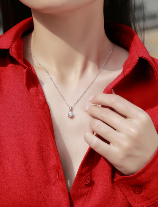 Breeze Dance - Affordable Diamond Jewelry Necklace Pendant Set With 1 - carat, 2 - carat And 3 - carat Moissan Diamonds, S925 Sterling Silver And Platinum - plated - Prohibit TikTok Sales - 5 - cjdropshipping
