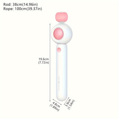 Cat Teaser Stick, Retractable Cat Wand With Replacement Head, Cat Feather Toy, Cat Interactive Toy For Indoor Cats For Relief Boredom And Exercise - 5 - CJ