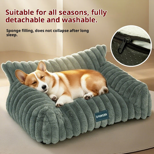Pet Bed Rabbit Plush Removable And Washable Large Kennel - 0 - CJ