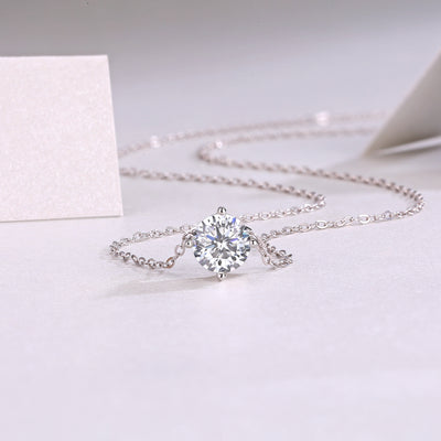 1True Heart - A Fashionable And Luxurious Diamond Jewelry Pendant Set With 1 - carat Moissan Diamond S925 Sterling Silver Prohibit TikTok sales - 5 - cj