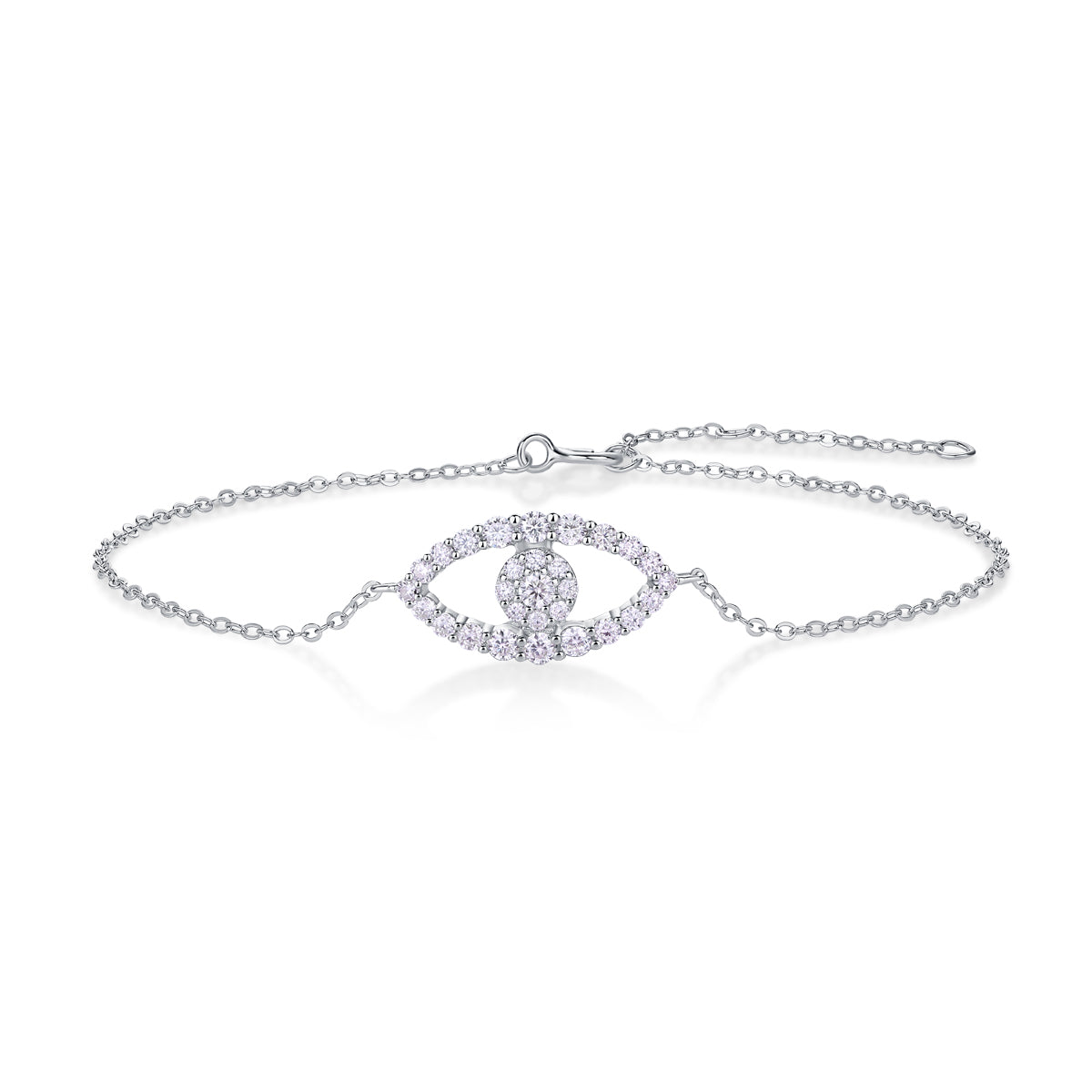 1Wishing Elf Luxury Fashion Mosan Diamond S925 Silver Bracelet Prohibit TikTok sales