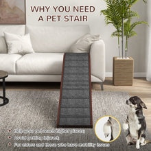 PawHut Dog Ramp For Bed, Pet Ramp For Dogs With Non - Slip Carpet And Top Platform, 74 X 16 X 25, Brown - 5 - CJ