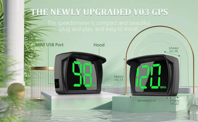 New HUD Car Head - up Display MPH Speed Display 3 - inch Multi - function LCD MPH Dashboard - 5 - CJ