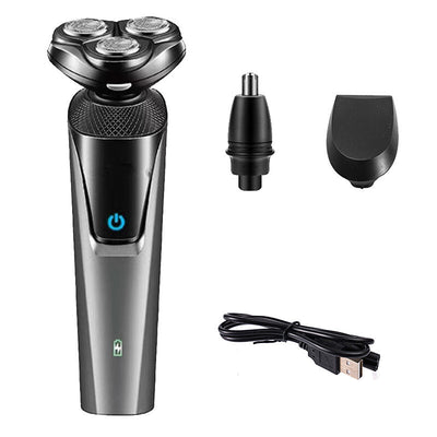 Electric Shaver Mens Razor Rotary Waterproof Pop - Up Beard Trimmer Wet Dry Cordless Nose Hair Cutting Barber Shaving Machine - 5 - CJ