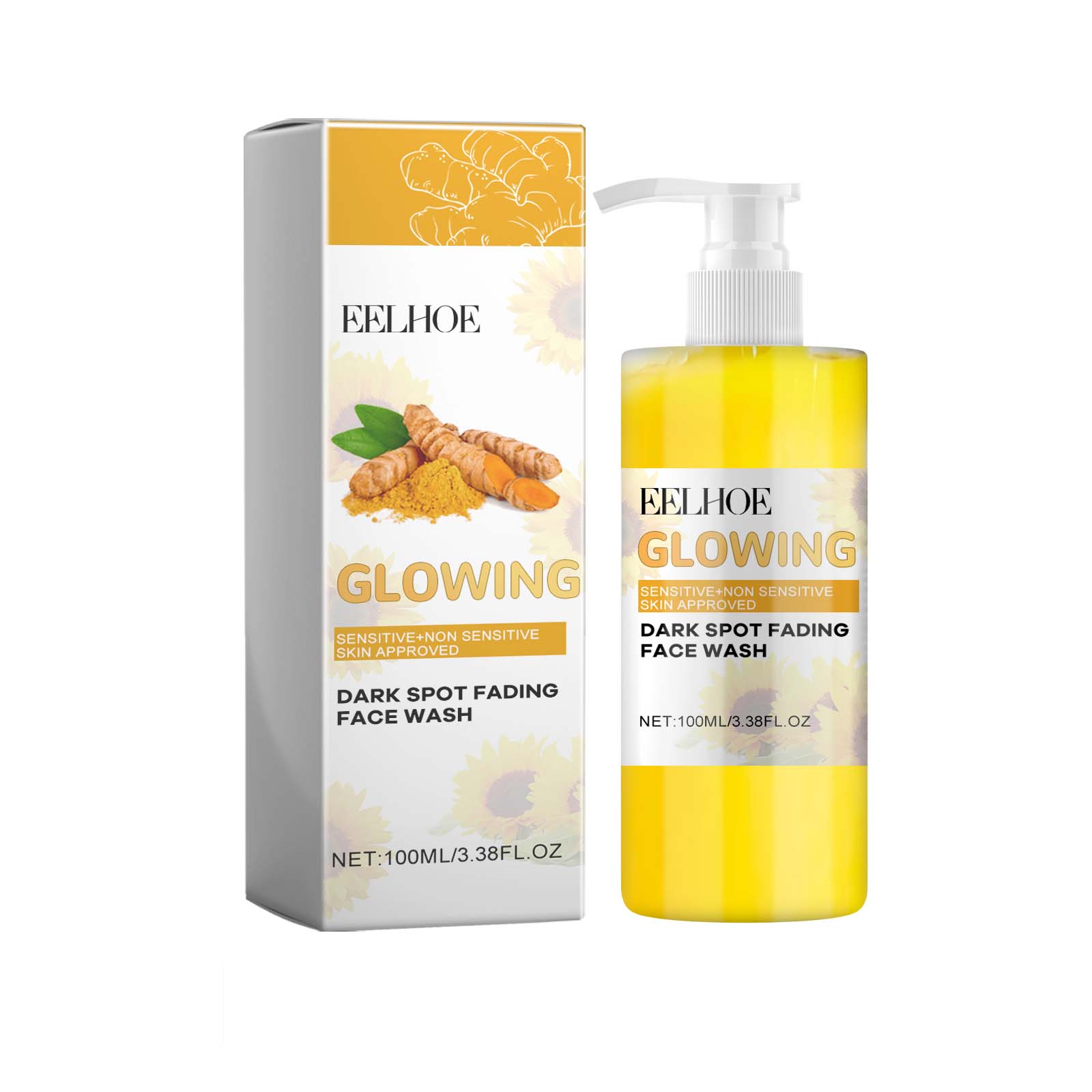 Eelhoe Turmeric Whitening Cleanser Deep Cleansing Face To Remove Makeup Refreshing And Non - Tight Turmeric Cleanser - 5 - CJ