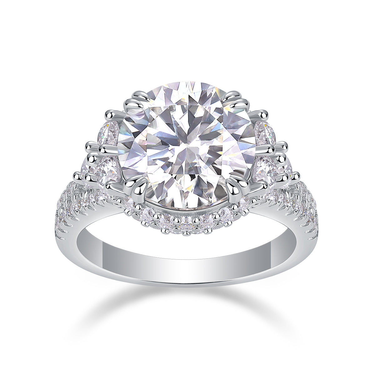 1Dance With Youth - A Fashionable And Luxurious Jewelry Accessory Set With 5 - carat Moissan Diamond S925 Sterling Silver And Platinum - plated Diamond Prohibit TikTok sales - 5 - CJ