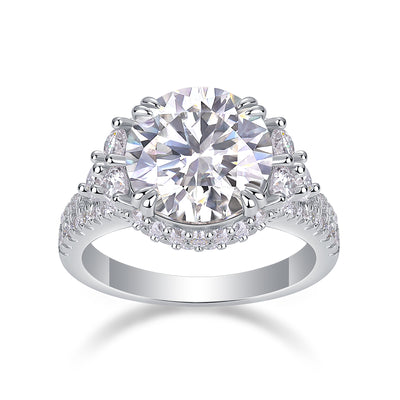 1Dance With Youth - A Fashionable And Luxurious Jewelry Accessory Set With 5 - carat Moissan Diamond S925 Sterling Silver And Platinum - plated Diamond Prohibit TikTok sales - 5 - CJ