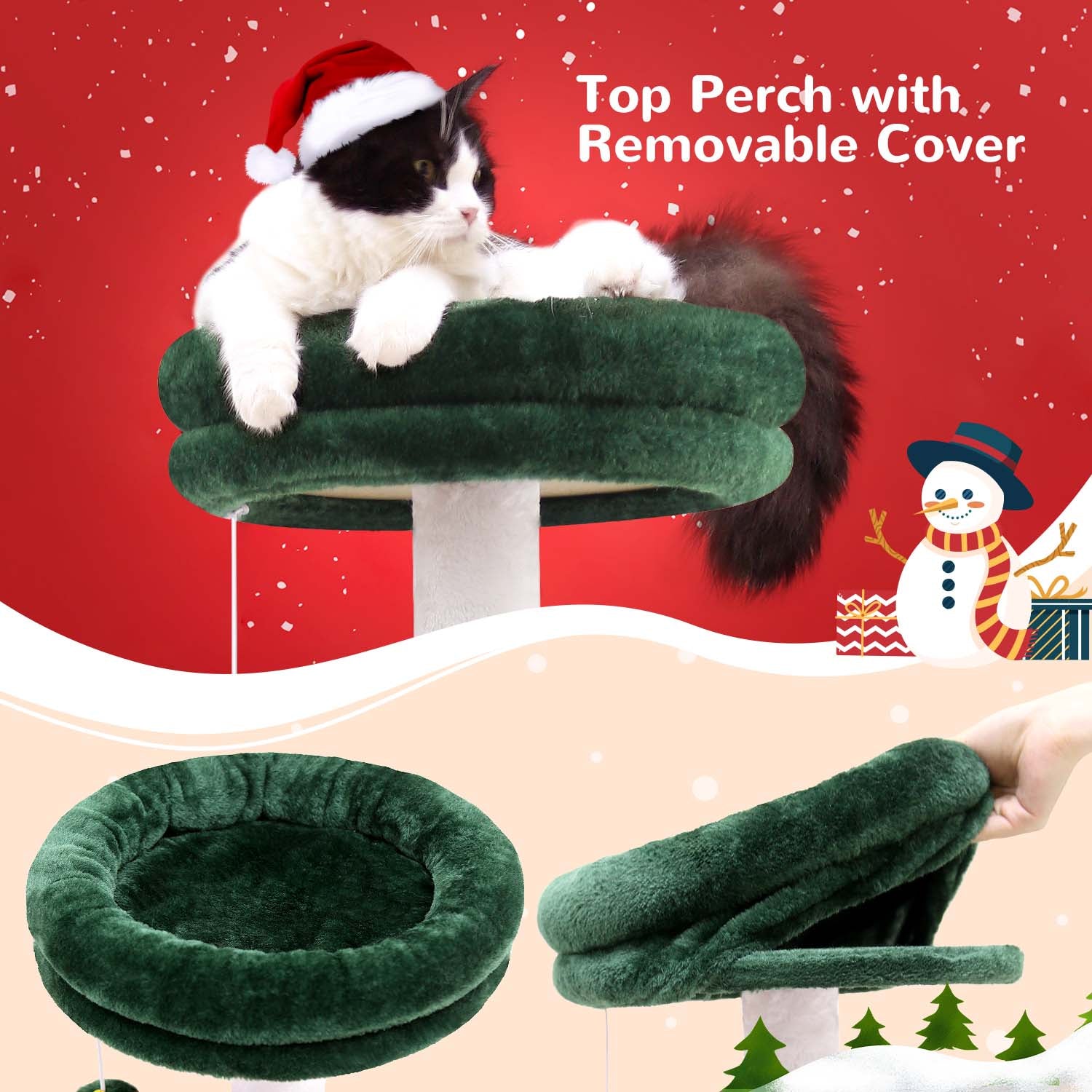 33 Inch Christmas Style Cat Climbing Frame - 5 - cjdroshippping
