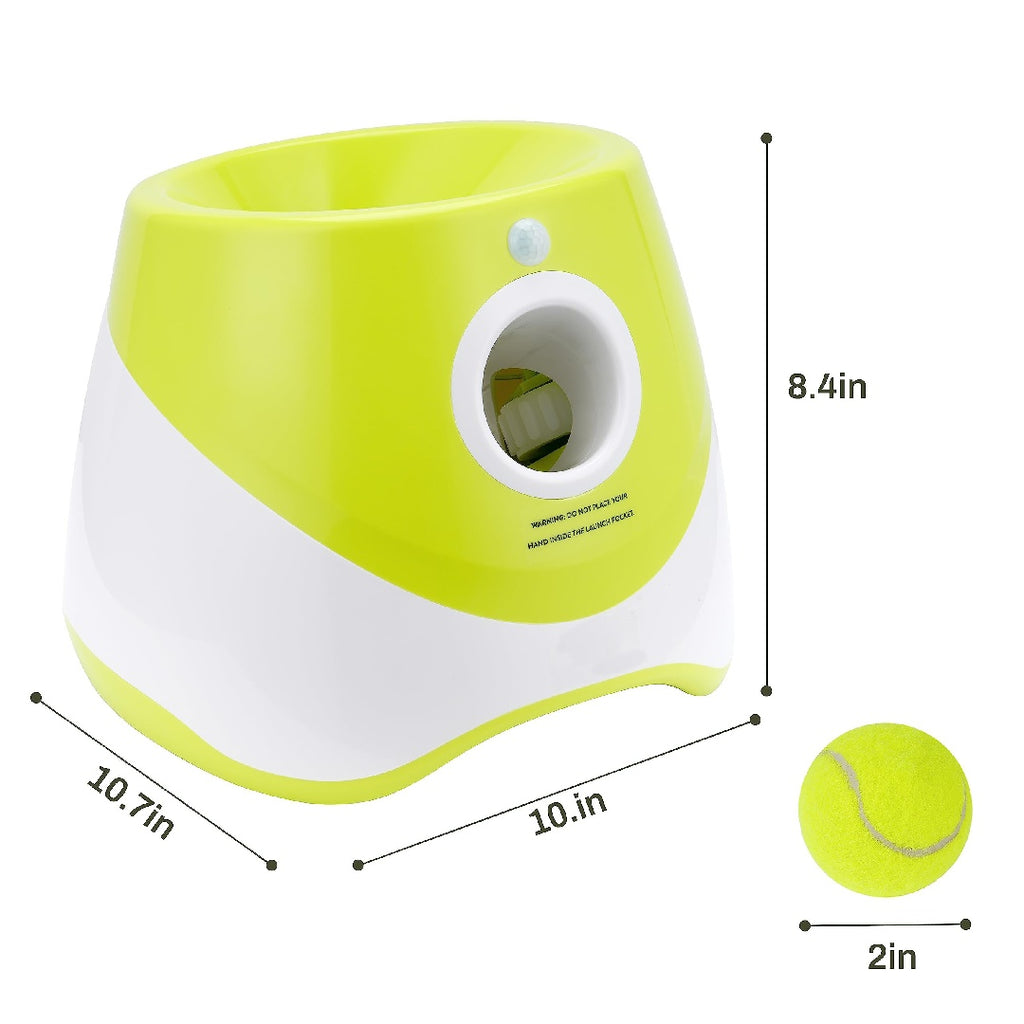 Only Supports Self Pickup  Dog Ball Thrower, Automatic Ball Launcher, Indoor-Outdoor Interactive Dog Toy With Three Scopes, Includes Balls And A Data Cable, Grey-Green