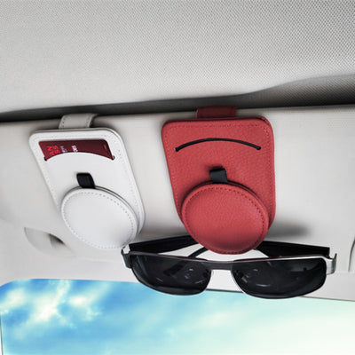 Car Glasses Holder Universal Sun Visor Eyeglasses Clip Sunglasses Case Card Holder Auto Interior Accessories - 0 - CJ