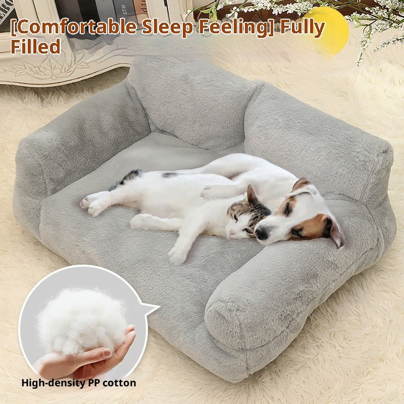 Large Pet Sofa Rabbit Plush Pet Bed - 0 - CJ