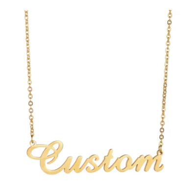 Stainless Steel Customized Various Sign Name Necklace Custom Butterfly Heart Nameplate For Women Girls Christmas Gift - 7 - CJ - Gold - CJLX209968101AZ