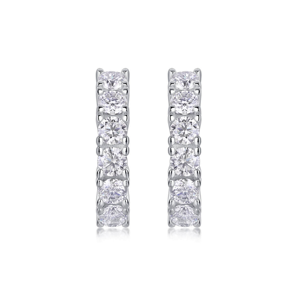 1Pursuit - Fashionable And Luxurious Diamond Jewelry Earrings Set With Moissanite S925 Sterling Silver And Platinum - plated Stud Earrings Prohibit TikTok sales - 5 - CJ