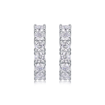 1Pursuit - Fashionable And Luxurious Diamond Jewelry Earrings Set With Moissanite S925 Sterling Silver And Platinum - plated Stud Earrings Prohibit TikTok sales - 5 - CJ
