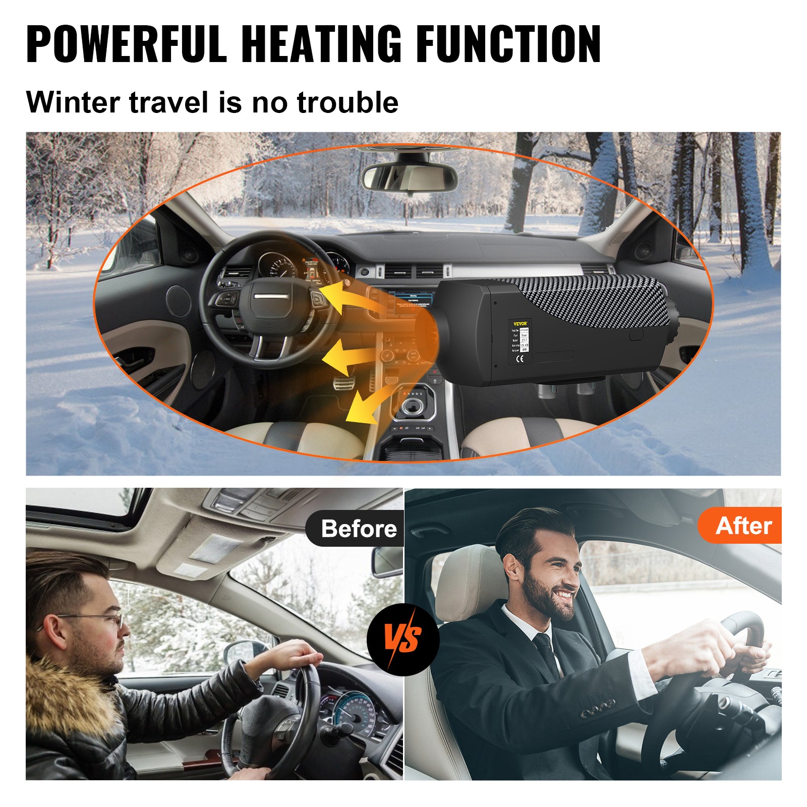 VEVOR 8KW Diesel Air Heater Muffler Diesel Heater 12V Remote Control Diesel Parking Heater With LCD Switch For Car Trucks Motor - home Boat And Bus - 5 - cjdropshipping