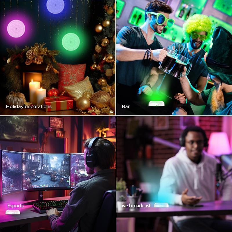 Three-color Upgraded Wireless Charging Pool Landscape Decoration Waterproof Outdoor Diving Color-changing Underwater Spotlight