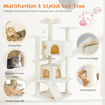 Multi Functional Cat Treehouse Cat Climbing Frame - 5 - CJ