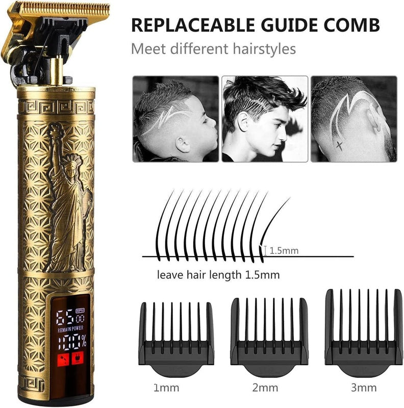 Beard Trimmer Hair Clippers Cordless Hair Cutting Kit Barber Shaving Machine For Men USB Rechargeable 1 PCS - 5 - CJ
