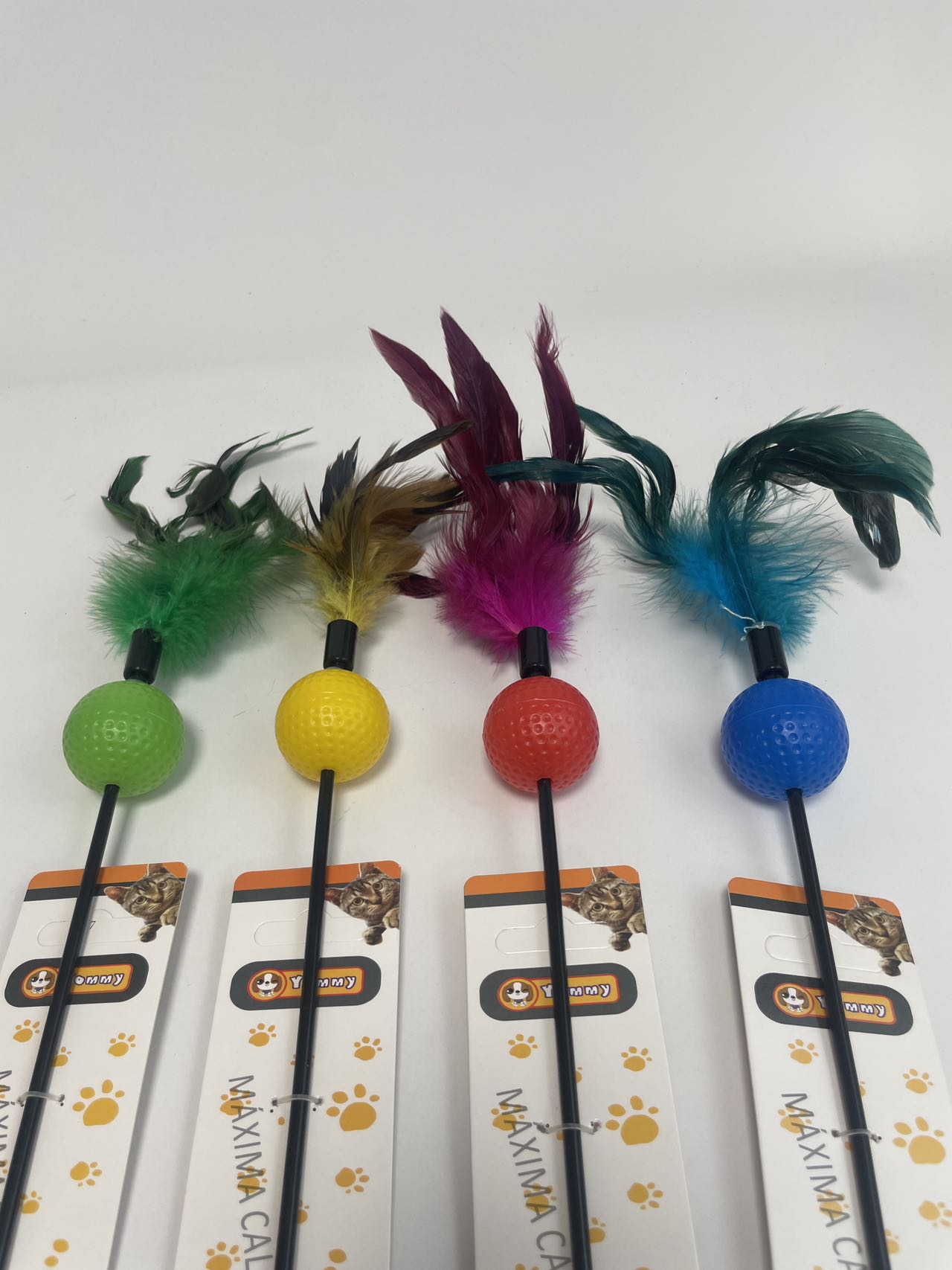 Color - changing Feather And Toy Ball Cat Teaser - 5 - CJ