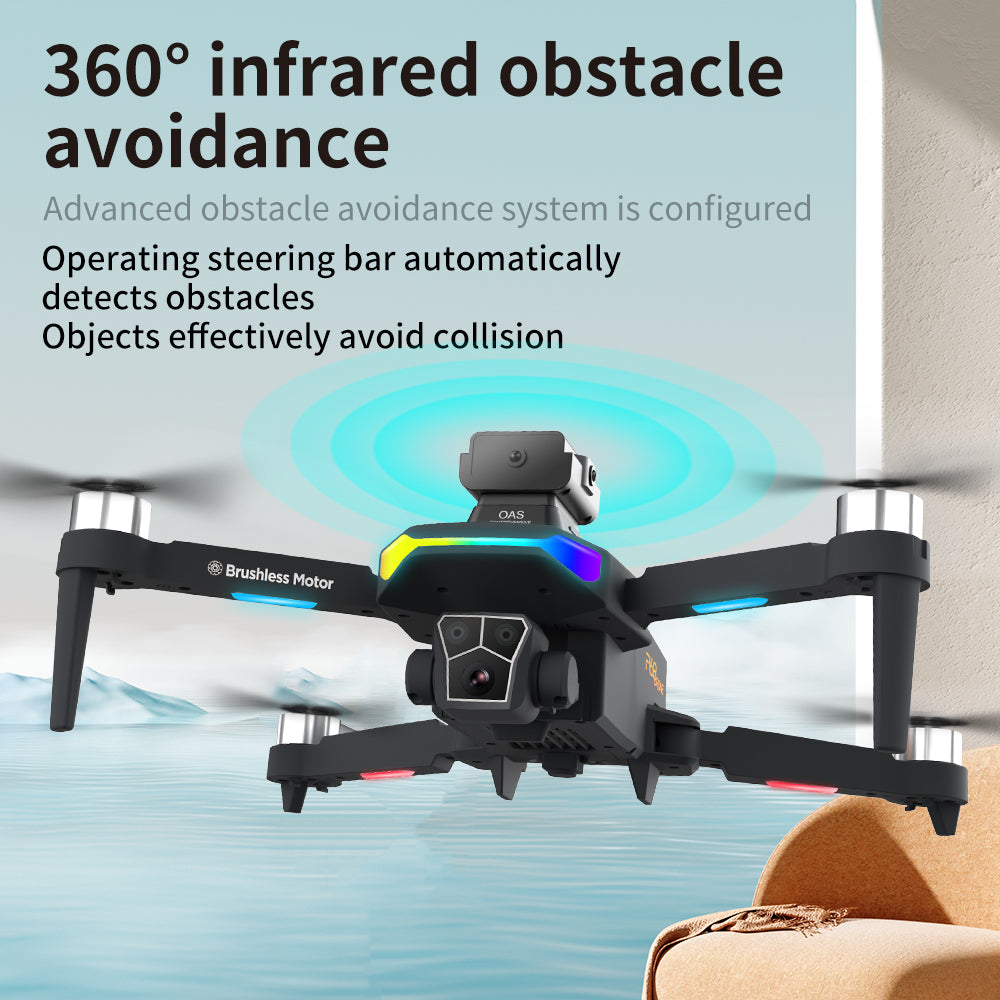 Drone F168 Brushless Optical Flow Obstacle Avoidance Aerial Photography Quadcopter Long - Endurance Remote Control - 5 - CJ