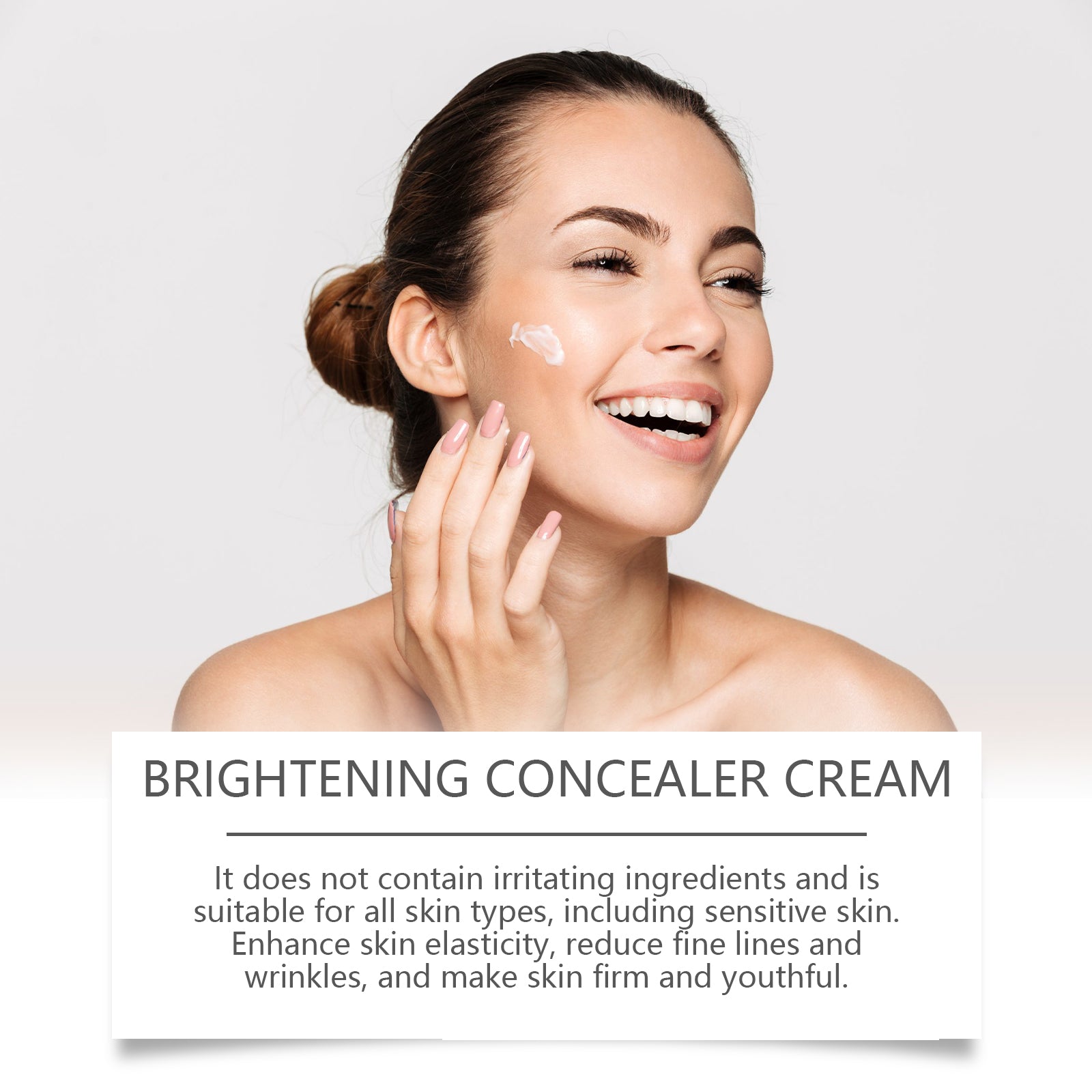 Eelhope Concealer Light Cover Natural, Refreshing And Moisturizing Delicate Nude Makeup Lazy Face Cream