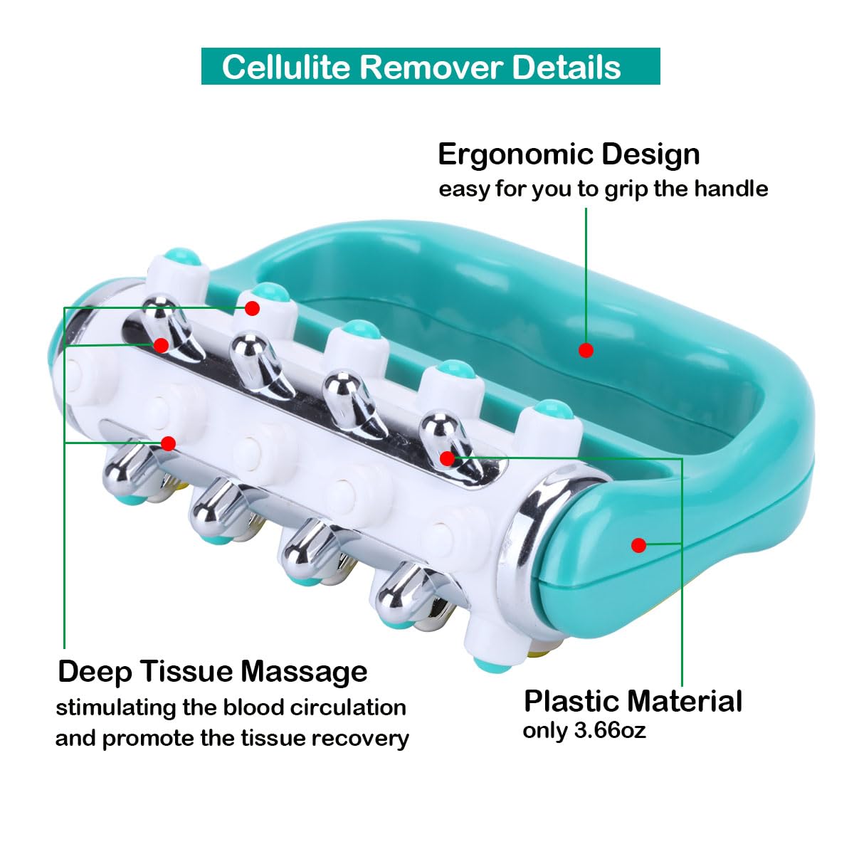 Cellulite Massager Fascia Release And Muscle Massage Roller Mini Trigger Point Deep Tissue Myofascial Release Tool Body Massager For Men And Women - 5 - CJ