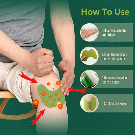24x Wormwood Knee Plaster Sticker Wellnee Back Neck Pain Joint Ache Relief Patch - 5.0 - CJ