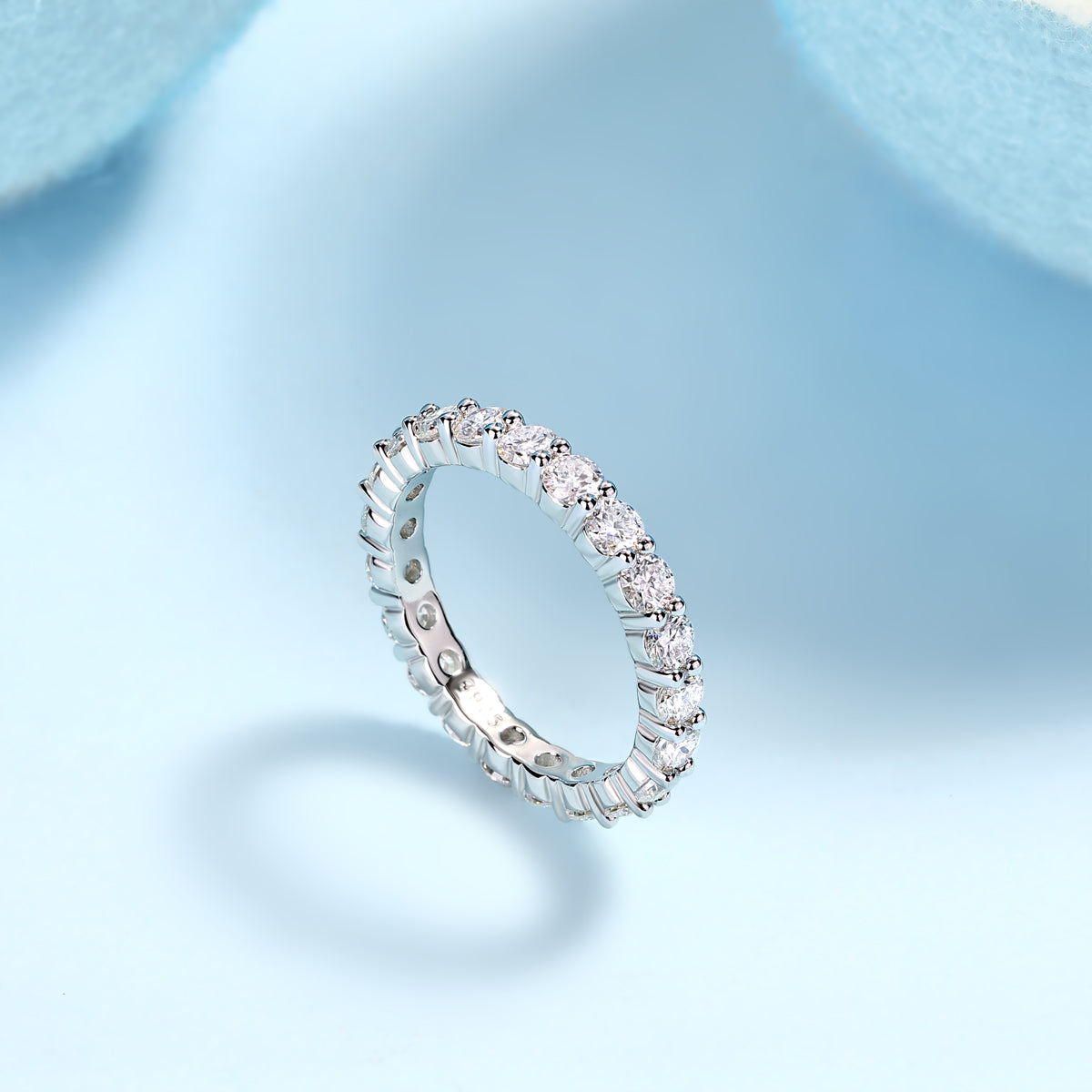 1Luxury Fashion Diamond Ring, Row Diamond Ring, Moissanite Silver Ring, Jewelry Prohibit TikTok sales - 5 - CJ
