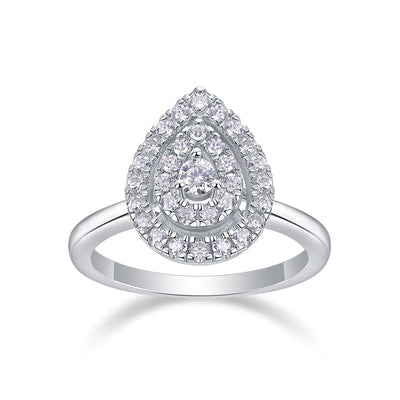 1Set Of Large Diamond Rings Luxury Fashion Set With Moissanite Silver Rings Prohibit Tk Sales - 5 - CJ