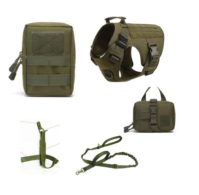 Tactical Dog Harness Pet German Shepherd K9 Training Vest Dog Harness And Leash Set For All Breeds Dogs - 0 - CJ