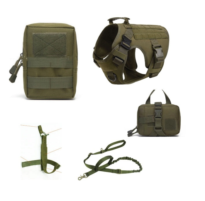Tactical Dog Harness Pet German Shepherd K9 Training Vest Dog Harness And Leash Set For All Breeds Dogs - 0 - CJ