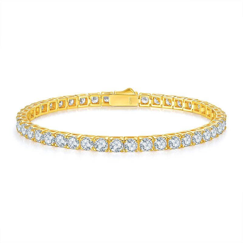 1Unique Luxury Fashion Mosan Diamond S925 Silver Bracelet Prohibit TikTok sales - 5 - CJ