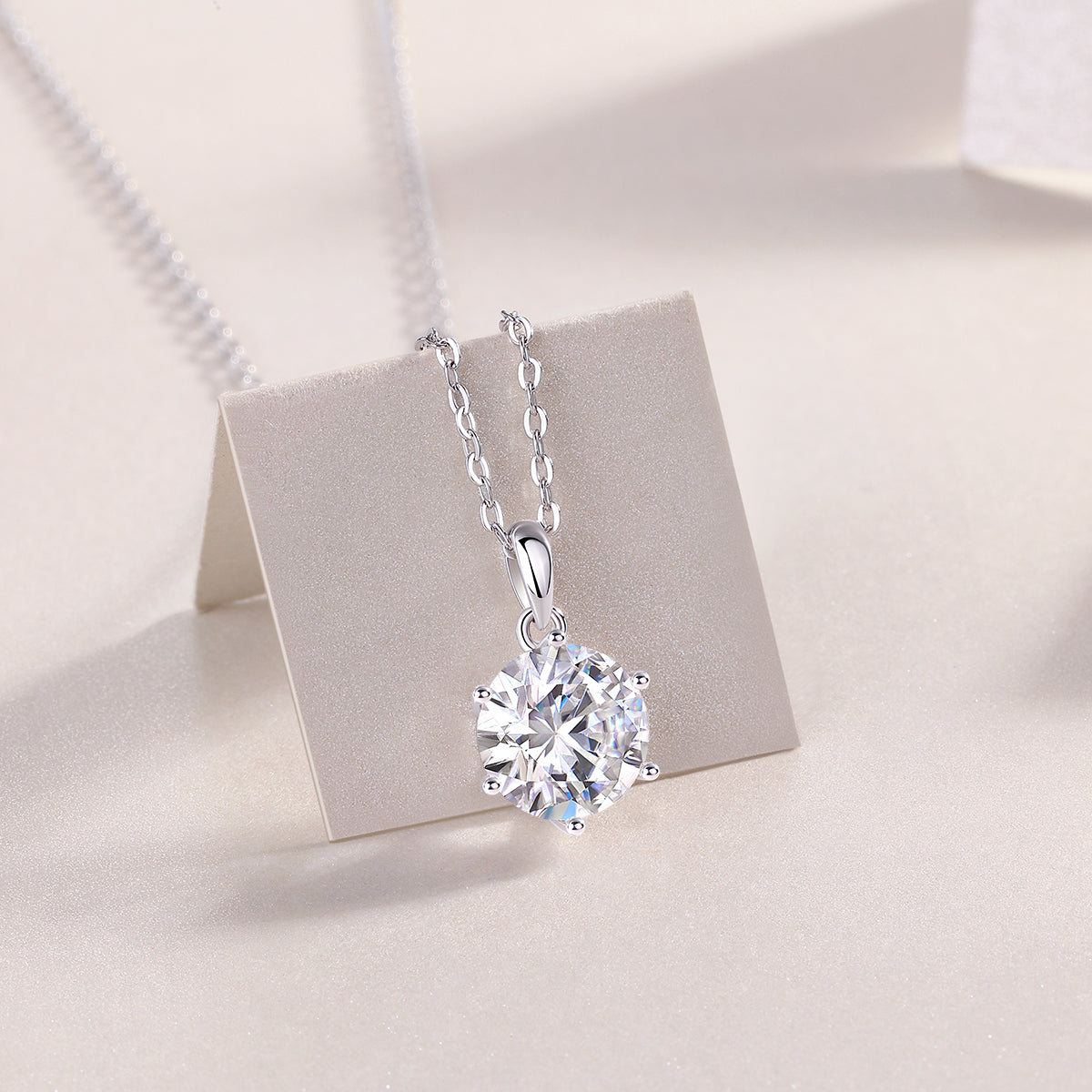 1Refreshing Breeze Dancing Luxurious Fashion Diamond Pendant Necklace Set With Mosan Diamond Silver Ornaments Prohibit TikTok sales - 5 - CJ